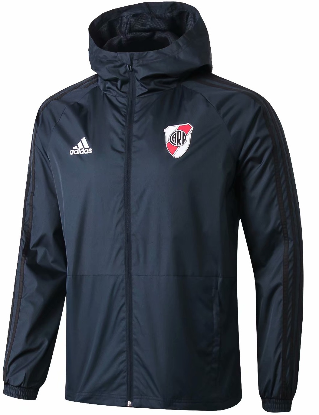 Jaqueta corta vento oficial Adidas River Plate 2019 Preta